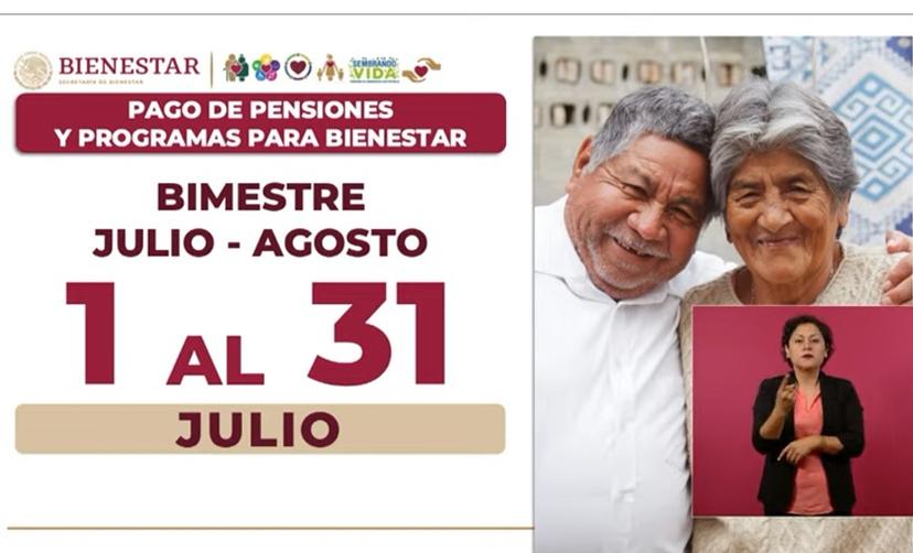 Reactivan en julio el pago de pensiones de adultos mayores