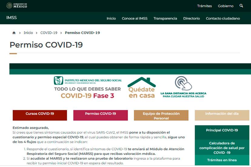 Habilita IMSS plataformas electrónicas para tramitar incapacidad por Covid