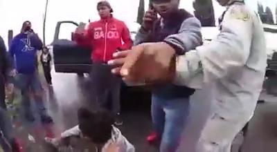 VIDEO Detienen a huachicolero y sus compañeros lo liberan