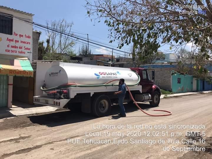 Ha entregado Oosapat 3.5 millones de litros durante la pandemia en Tehuacán