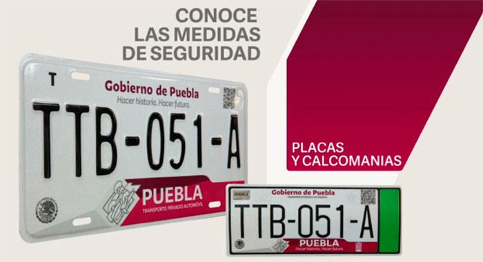 Va del 3 de enero al 30 de junio canje obligatorio de placas en Puebla