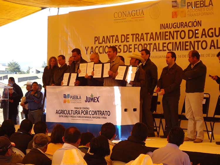 Inaugura RMV planta tratadora de aguas residuales en Chignahuapan