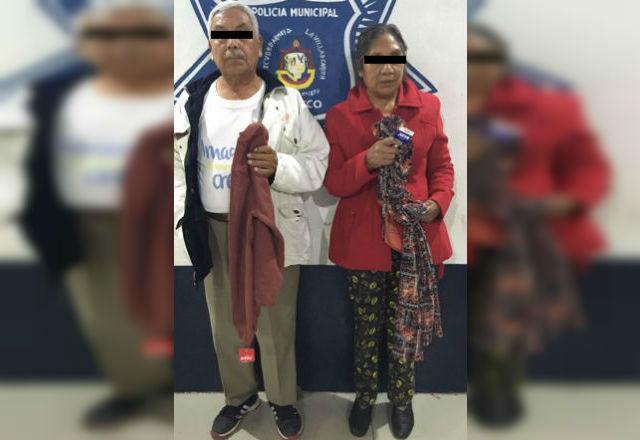 Pareja de la tercera edad es detenida por robar en Atlixco