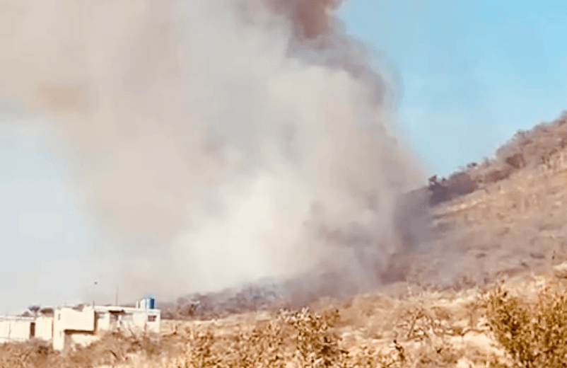 Arde otra vez cerro El Pochote en Atlixco