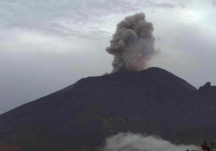 Popocatépetl incrementa actividad y registra 229 exhalaciones en 24 horas