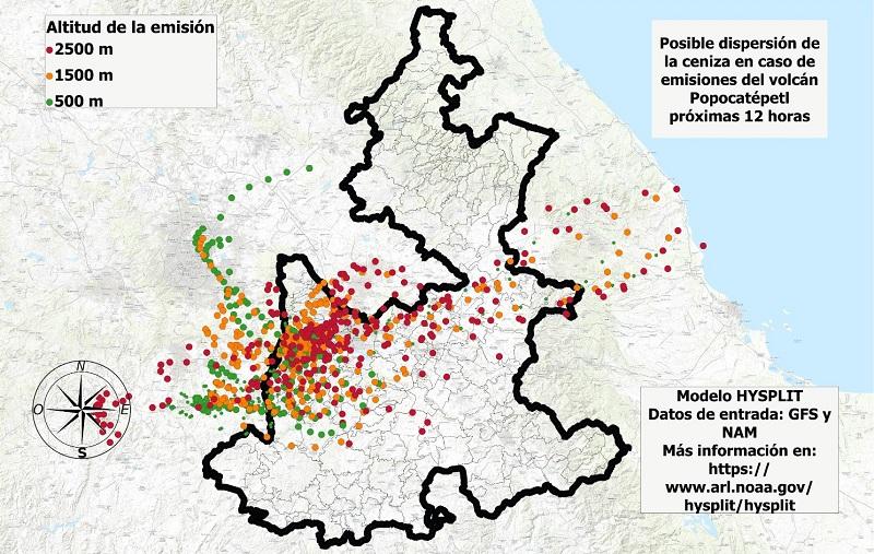 Alertan por caída de ceniza del Popo en Edomex, Puebla y Veracruz