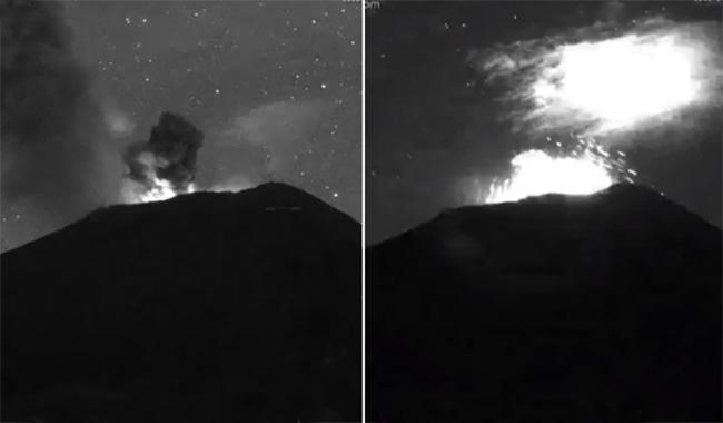 Popocatépetl registra tres explosiones esta madrugada