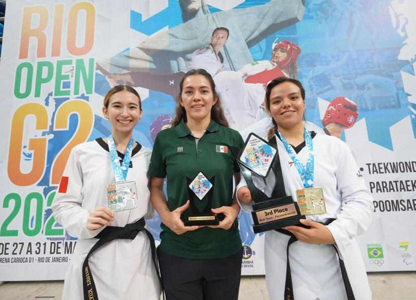 Para taekwondoínes cosechan oro y plata en Open Río 2025