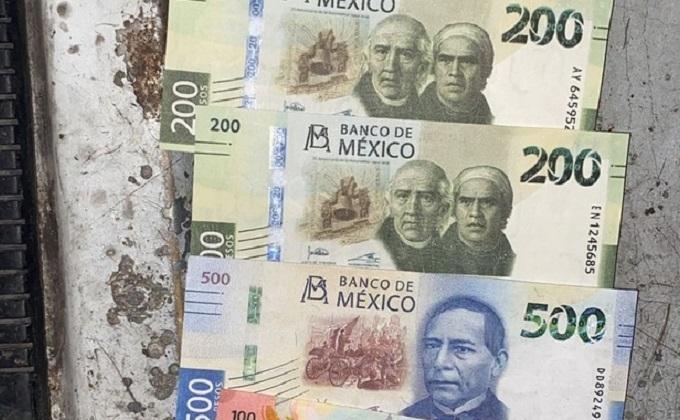 Interceptan billetes falsos de 100, 200 y 500 pesos en la CDMX