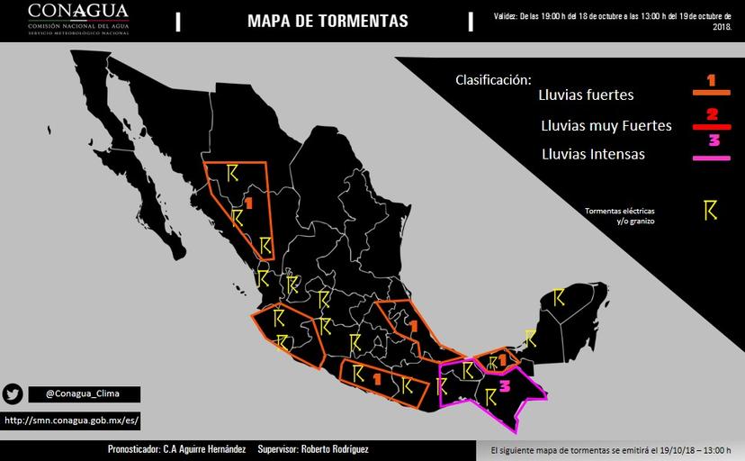 Se esperan fuertes lluvias en la Sierra Negra poblana