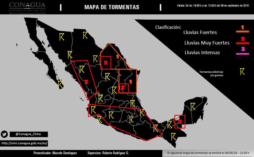 Incrementa el potencial de lluvias para hoy