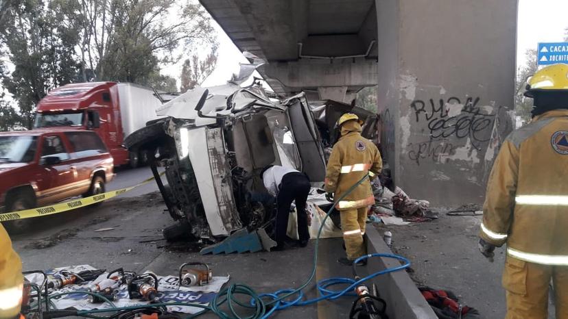 Muere prensado sobre la autopista Puebla-Orizaba