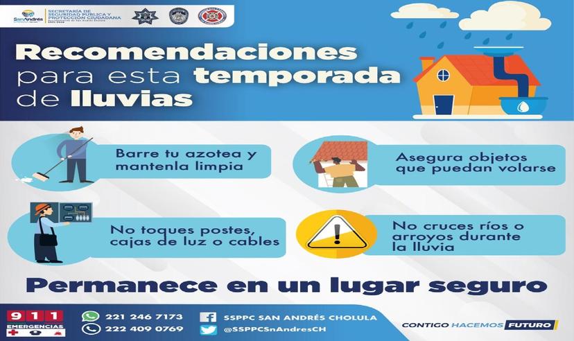 Emite Protección Civil de SACH recomendaciones ante tormenta tropical