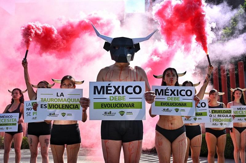 Protestan en la Cámara de Diputados contra las corridas de toros