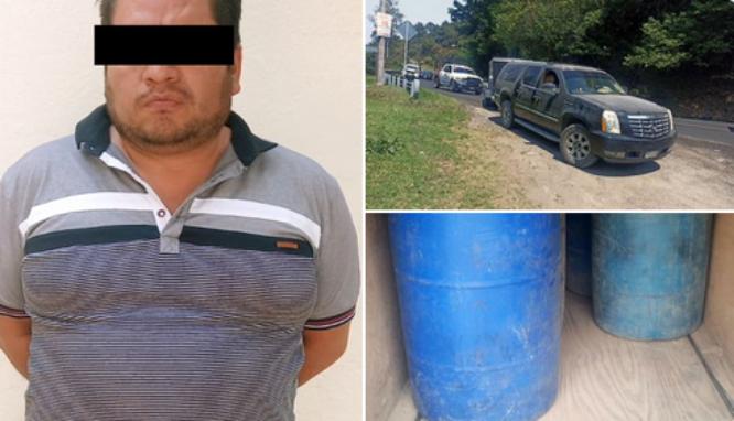 Cae Saúl en Huauchinango con camioneta Cadillac llena de huachicol