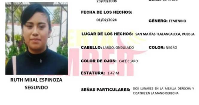 Ruth de 15 años desapareció en calles de Tlalancaleca