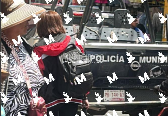Mujer persigue a un ladrón por calles de Texmelucan