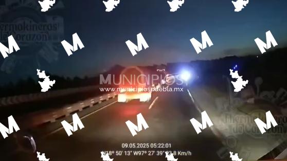 VIDEO Así intentan asalta a unidades de carga en la Puebla-Orizaba