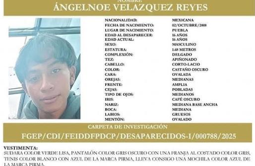 Reportan como desaparecido a menor de edad en comunidad de Atlixco