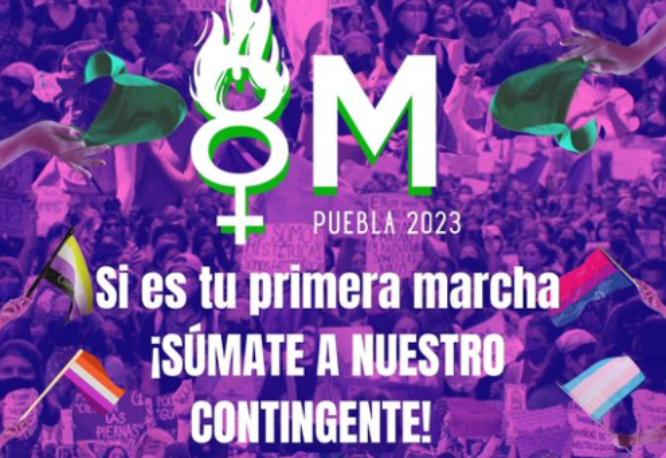 Estas son las marchas en Puebla por el 8M