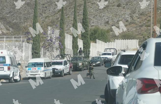 Ejército y GN resguardan Hospital de Tecamachalco donde se encuentran heridos tras ejecución