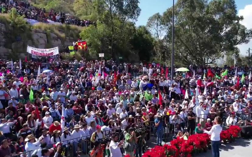 Desde Atlixco, Sheinbaum promete becas para estudiantes y Tren México-Puebla-Veracruz 