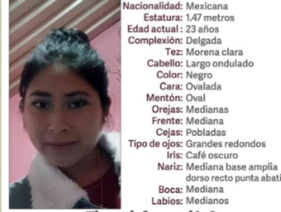 Ana María de 23 años desapareció en Palmar de Bravo