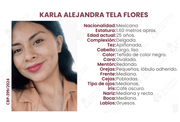 Karla Alejandra de 25 años desapareció en calles de puebla capital