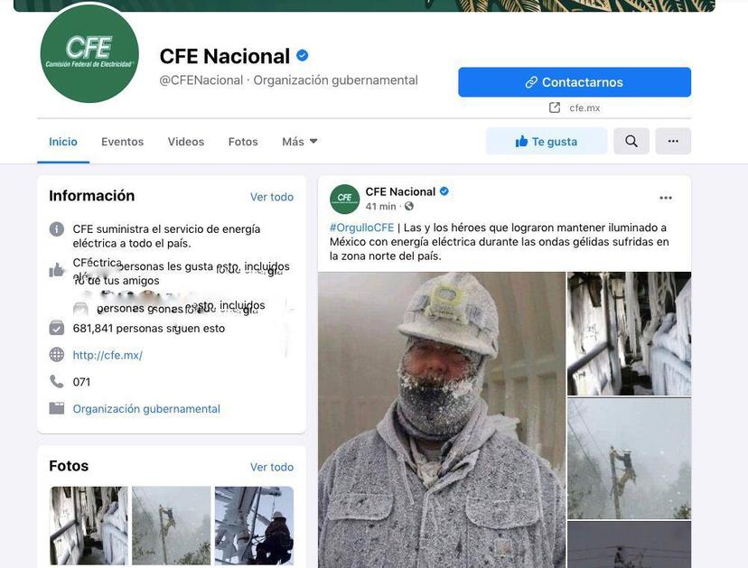 CFE se vuela fotos de Internet y las presume como suyas en crisis de energía