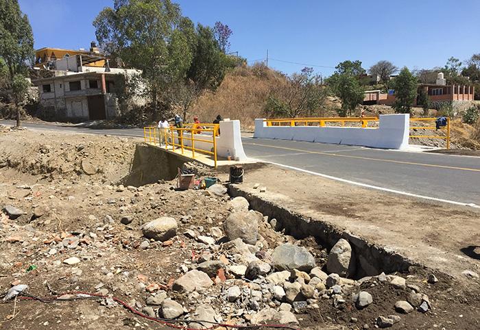 Listo, puente en Atlixco que facilita evacuación ante una erupción 