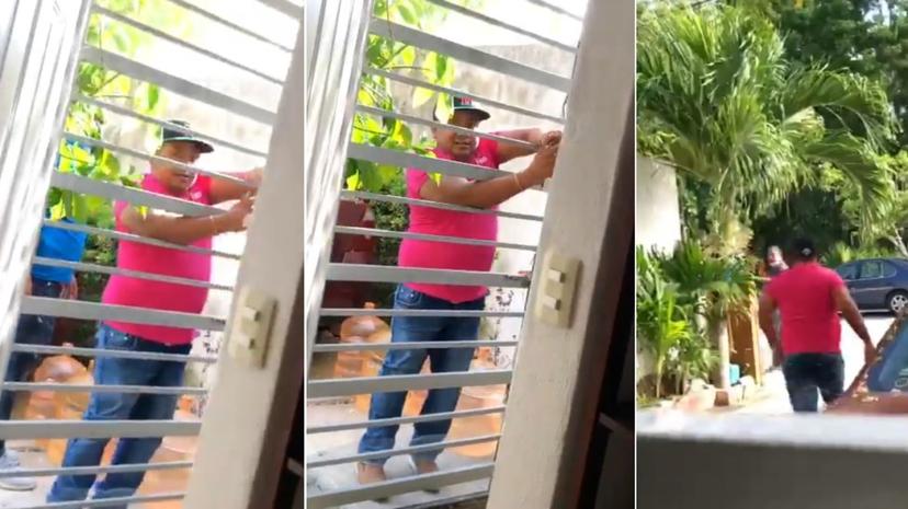 VIDEO Qué bonitos: los atrapan queriendo entrar a casa en Quintana Roo