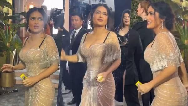 VIDEO Salma Hayek brilla con pulparindo y mazapán en la mano