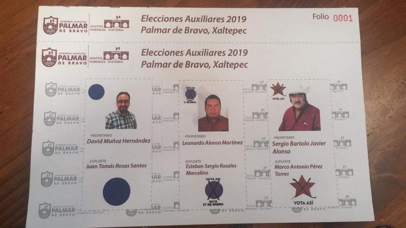 Con boletas amañadas buscan manipular elecciones en Palmar de Bravo