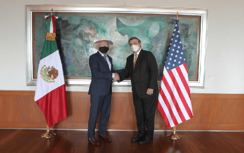 Marcelo Ebrard sostuvo un encuentro con el embajador de Estados Unidos en México