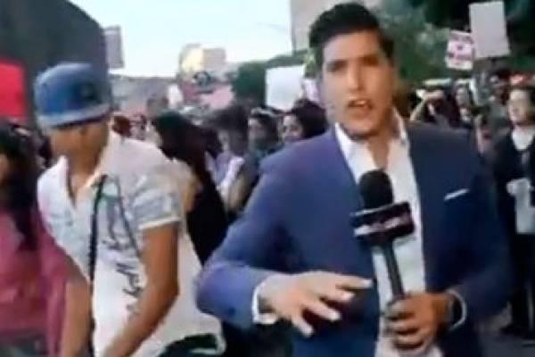 Agresor de reportero en marcha ya está en el Reclusorio Sur