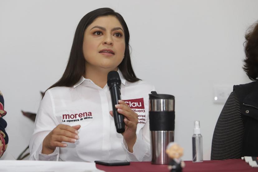 Llama Claudia Rivera al IEE a ser garante del debate público