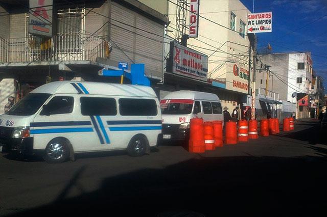 Entre heridos y detenidos, Texmelucan saca ambulantes de calles