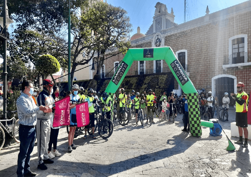 Se realiza rodada familiar, a rodar por el agua, por la vida en Atlixco