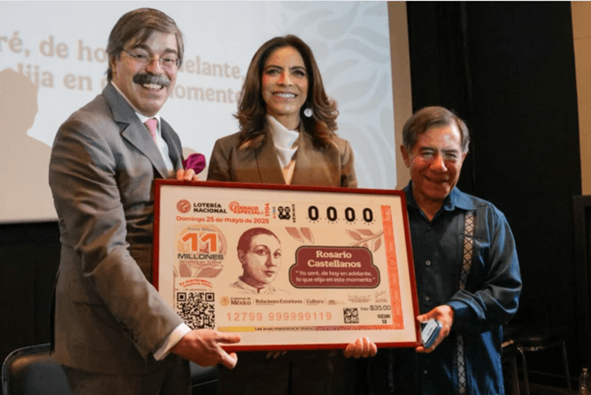 Con billete de lotería hacen homenaje a Rosario Castellanos