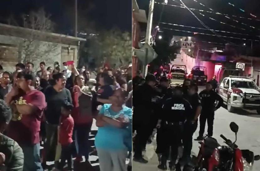 Protestan por falta de agua y les mandan a la policía en San Diego Chalma