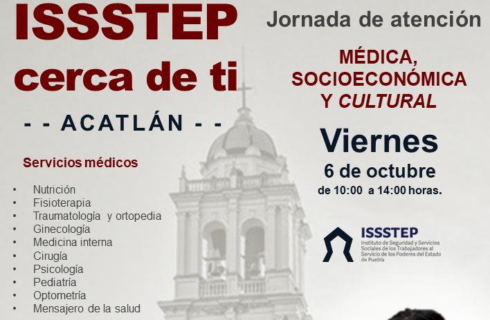 Invita ISSSTEP a jornada regional en Acatlán de Osorio