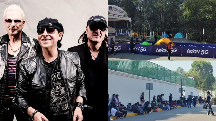 ¡Es hoy! Fans de Scorpions ya están formados afuera de la Feria de Puebla