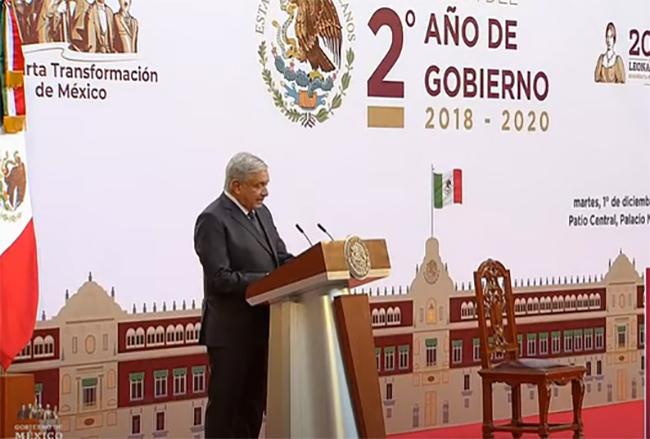 VIDEO AMLO da mensaje por segundo año de gobierno