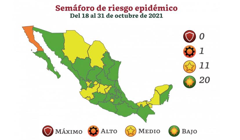 Ubican a Puebla en verde en semáforo Covid el resto de octubre