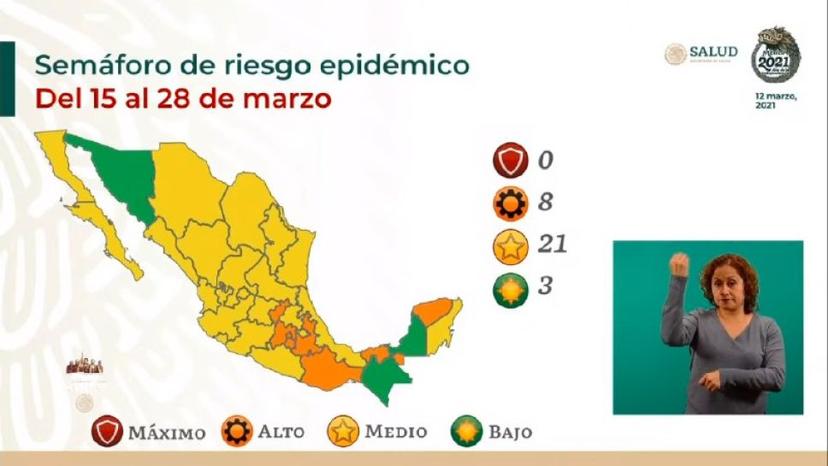 Puebla permanecerá en semáforo naranja hasta el 28 de marzo