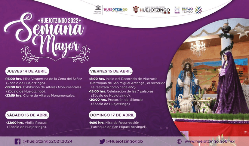 Ayuntamiento de Huejotzingo presenta  actividades de semana santa y operativo