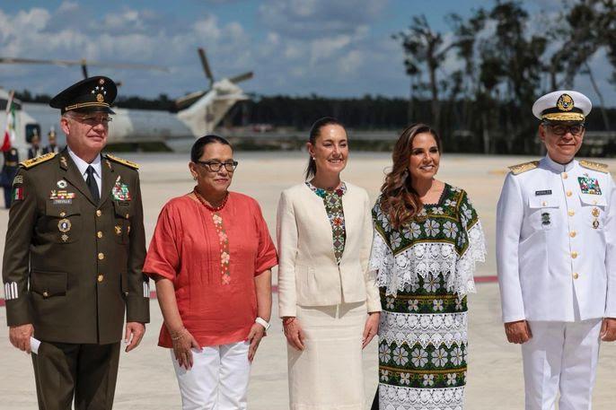 Sheinbaum inaugura base militar en Quintana Roo