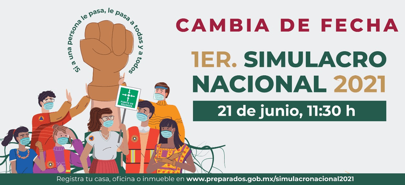 Este lunes se llevará a cabo el primer Simulacro Nacional 2021