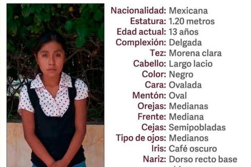 Jennifer de 13 años desapareció en el municipio de Tehuacán