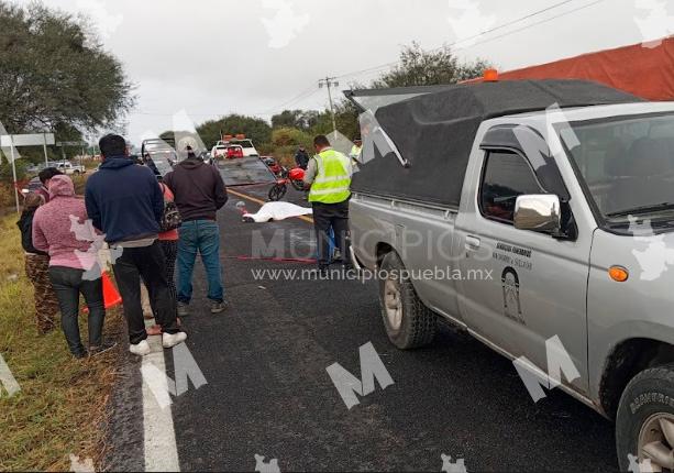 Fallece arrollado hombre sobre la Puebla-Tehuacán